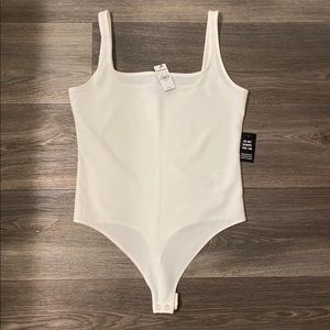 Express Off White Sleeveless Body Suit